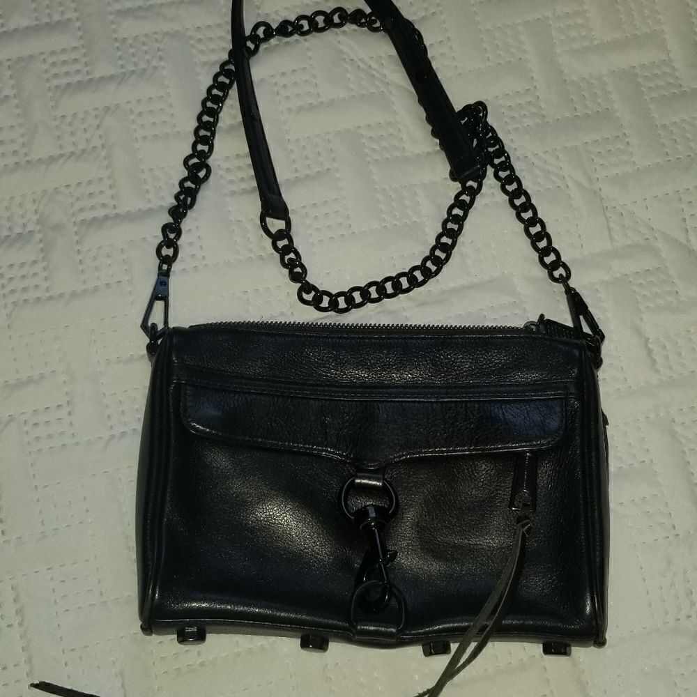 Rebeccaminkoffcrossbody Blackleatherbag